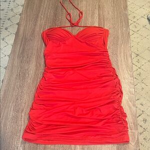 Princess Polly Halter Mini Dress in Red, US Size 6